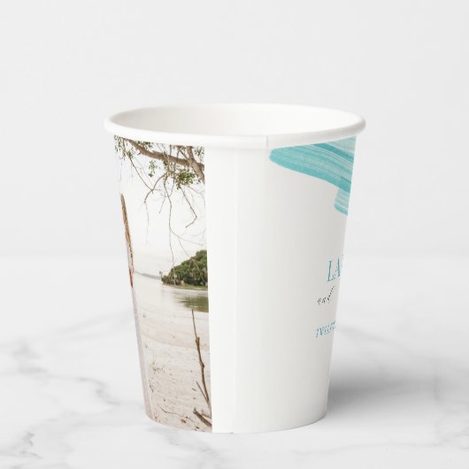 ミニマシンプルリストのアクア結婚インクライン 紙コップ (右)