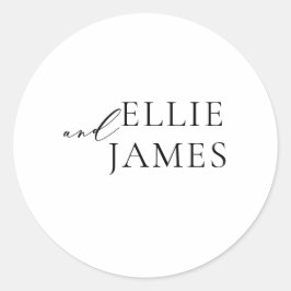 ミニマシンプルリストのエレガントな結婚式封筒用シール ラウンドシール