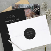 ミニマシンプルリストのエレガントな結婚式封筒用シール ラウンドシール