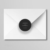 ミニマシンプルリストのエレガントな結婚式封筒用シール ラウンドシール