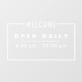 ミニマシンプルリストのオープンデイリーストア  ウィンドウサイン (シート)