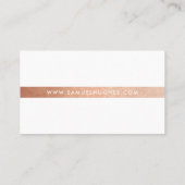 ミニマシンプルリストのクフェイクリアバラ金ゴールドホイルストライプ 名刺 (裏面)