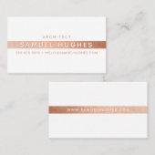 ミニマシンプルリストのクフェイクリアバラ金ゴールドホイルストライプ 名刺 (正面/裏面)