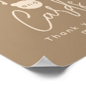 ミニマシンプルリストのクマ赤ちゃんシャワーのギフトとカード ポスター (角)