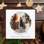 ミニマシンプルリストのクリスマスラウンドファミリー写真