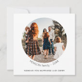 ミニマシンプルリストのクリスマスラウンドファミリー写真 (正面)