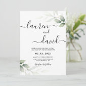 ミニマシンプルリストのグ結婚リーリー 招待状 (スタンド正面)