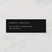 ミニマシンプルリストのシックな灰色のテクスチャ スキニー名刺 (裏面)