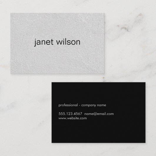 ミニマシンプルリストのシックな灰色のテクスチャ 名刺 (正面/裏面)