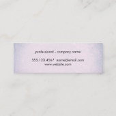 ミニマシンプルリストのシックな質感 スキニー名刺 (裏面)