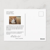 ミニマシンプルリストのスクリプトハート結婚の感謝 ポストカード (裏面)