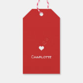 ミニマシンプルリストのチックタックトゥーバレンタインデー ギフトタグ (裏面)