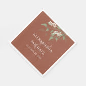 ミニマシンプルリストのテラコッタ書結婚道 スタンダードランチョンナプキン (角)