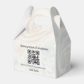 ミニマシンプルリストのハネムーン寄付金結婚のq r フェイバーボックス (裏面サイド)