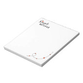 ミニマシンプルリストのハートを持つイラストレーション ノートパッド (回転)