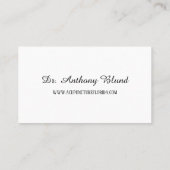 ミニマシンプルリストのハーバリスト博士と鍼灸師B 名刺 (裏面)