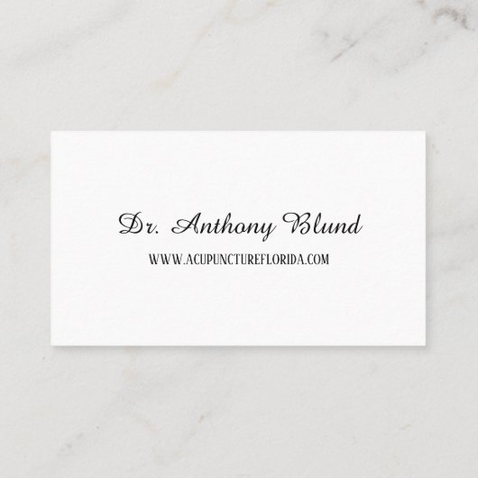 ミニマシンプルリストのハーバリスト博士と鍼灸師B 名刺 (裏面)