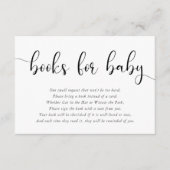 ミニマシンプルリストのピンクの白い黒い本ベビー エンクロージャーカード (正面)