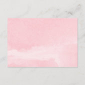 ミニマシンプルリストのピンクの白い黒い本ベビー エンクロージャーカード (裏面)