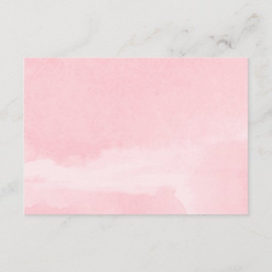 ミニマシンプルリストのピンクの白い黒い本ベビー エンクロージャーカード (裏面)