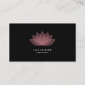 ミニマシンプルリストのピンクロータスブラック 名刺 (正面)