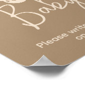 ミニマシンプルリストのベビーシャワーの願い ポスター (角)