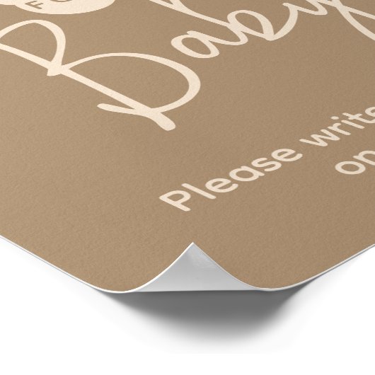 ミニマシンプルリストのベビーシャワーの願い ポスター (角)