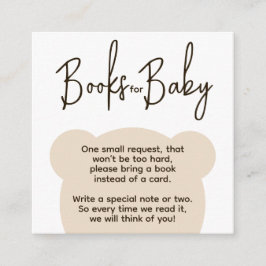 ミニマシンプルリストのベビーシャワー予約リクエスト エンクロージャーカード