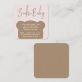 ミニマシンプルリストのベビーシャワー予約リクエスト エンクロージャーカード (正面/裏面)