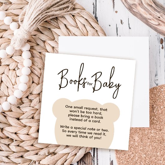 ミニマシンプルリストのベビーシャワー予約リクエスト エンクロージャーカード