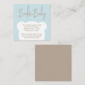 ミニマシンプルリストのベビーシャワー予約リクエスト エンクロージャーカード (正面/裏面)