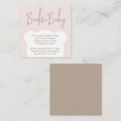 ミニマシンプルリストのベビーシャワー予約リクエスト エンクロージャーカード (正面/裏面)