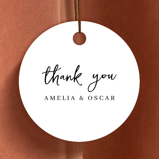 ミニマシンプルリストのホワイトサンキュー結婚ズ フェイバータグ