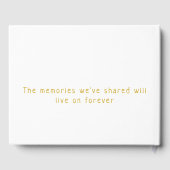 ミニマシンプルリストのホワイト金ゴールドお祝い ゲストブック (裏面)