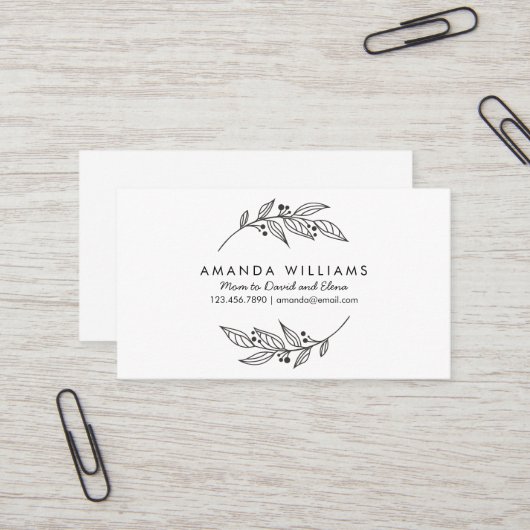 ミニマシンプルリストのミイムカード 名刺 (正面/裏面インサイチュ)