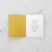 ミニマシンプルリストのモダン写真卒業 サンキューカード (内部)