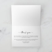 ミニマシンプルリストの二つ結婚の写真ありがとう サンキューカード (内部)