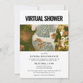 ミニマシンプルリストの仮想シャワー写真 招待状 (正面)