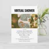 ミニマシンプルリストの仮想シャワー写真 招待状 (スタンド正面)