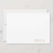 ミニマシンプルリストの傘モダンベビー散布機 招待状 (裏面)