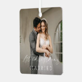 ミニマシンプルリストの写真エレガント初めてのクリスマス メタルオーナメント (正面左)