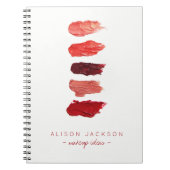 ミニマシンプルリストの口紅の色が泳いだ ノートブック (正面)