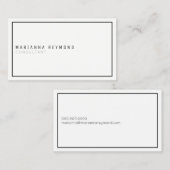 ミニマシンプルリストの基本ホワイトコンサルタントエレガント 名刺 (正面/裏面)