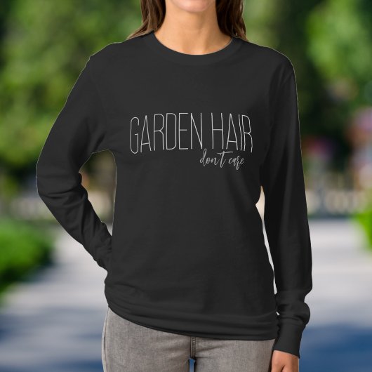 ミニマシンプルリストの庭の毛はガーデニング気にしない Tシャツ