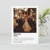 ミニマシンプルリストの手のレタリング結婚写真 サンキューカード (スタンド正面)