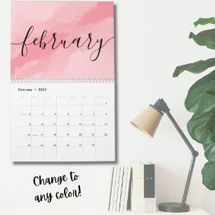 ミニマシンプルリストの文字書道の任意の年 カレンダー