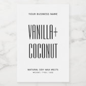 ミニマシンプルリストの白い大豆ワックスの溶解ラベル フードラベル (シングルラベル)