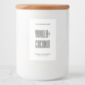 ミニマシンプルリストの白い大豆ワックスの溶解ラベル フードラベル (正面)