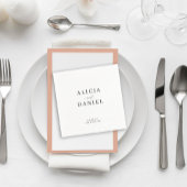 ミニマシンプルリストの白い黒のエレガントな結婚式 スタンダードカクテルナプキン