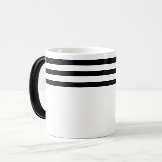 ミニマシンプルリストの白黒のストライプ モーフィングマグカップ (正面左)